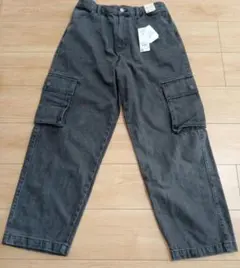 ☆新品、未使用BACKNUMBER デニムカーゴパンツ Mサイズ　デニムブラック