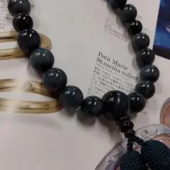 新品　ブルータイガーアイ　片手念珠　12㎜　正絹