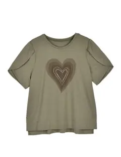 【新品】&LOVE アンドラブ　QVC 半袖Tシャツ　ハートのサムネイル