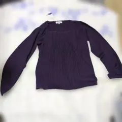 ウエストリボン付きパープルニットのサムネイル