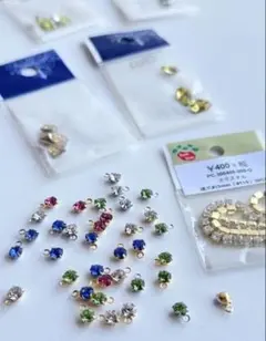 ラインストーン　ビジュー　チャトン　パーツ ハンドメイド ガラス
