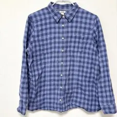 ✨️お買得‼️L.L.Bean 【L】 チェック柄 長袖シャツ ブルー カジュアル