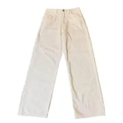 スピックアンドスパンSPICK AND SPAN アイボリーコーデュロイパンツ