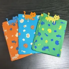 猫デザインの綿100%ランチョンマット