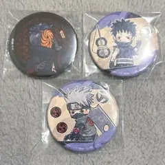 NARUTO グラフアート うちはオビト はたけカカシ トビ 缶バッジ