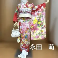 No.23 七五三　　着物フルセット　　　永田萌　　赤色