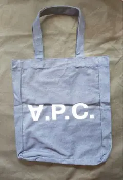 未使用品 シンプルなデニムロゴトートバッグ