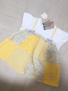 ラグマート 花柄 Tシャツ 半袖 キャミチュニック 重ね着風のサムネイル