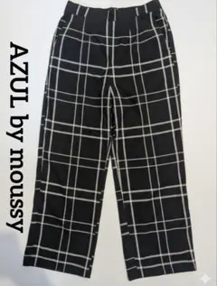【美品】AZUL　チェック柄ワイドパンツ 24