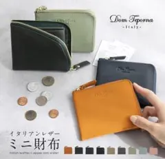 【新品未使用】スリム DomTeporna イタリアンレザー　コンパクトサイズ