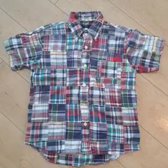 SHIPS チェック柄 半袖シャツ 130