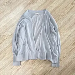 グレー　カーディガン　トップス　羽織　薄手　シンプル　無地　春夏　レディース