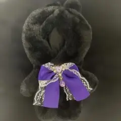 ぬい服 16cm 黒×紫