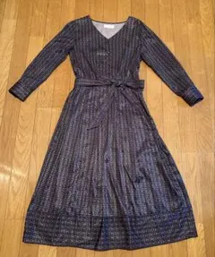 【新品】OPAQUE.CLIP Vネック長袖ロングワンピース Mサイズ