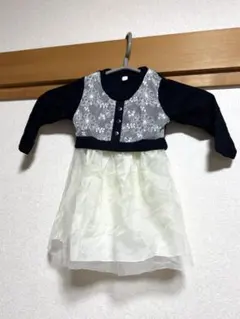 フォーマル ワンピース レース　ドレス 入園式　結婚式 ブラック 黒