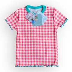 juo ピンク チェック柄 Tシャツ 100cm