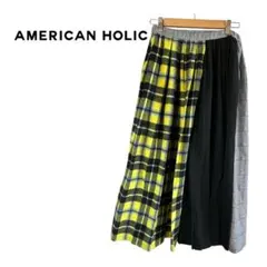 AMERICAN HOLIC チェック柄 ロングスカート M