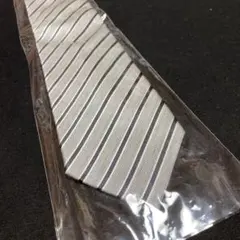 【新品】ネクタイ　ボーダー　ANDREA SIRALDI グレー