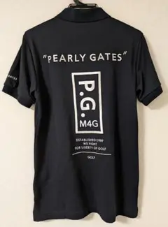 パーリーゲイツPGG PGG Nyストレッチラチネブラックポロシャツサイズ