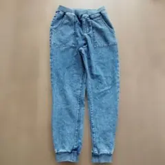 GU キッズ デニム風 ジョガーパンツ 150