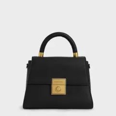 CHARLES & KEITH 】テクスチャード ラップトップバッグ PC 紺 - メルカリ