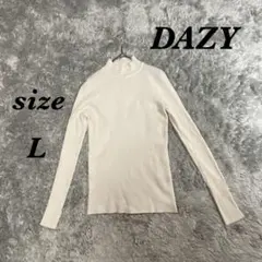 DAZY デイジー (L) 長袖ニット ハイネック シンプル タイト