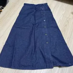 ダークブルーデニムロングスカート