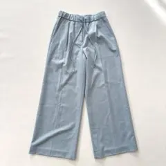 プラステ ウールブレンド イージーパンツ S 水色 ストレート