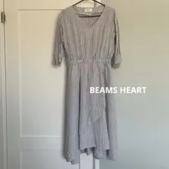 BEAMS HEART リネン混合　ワンピース