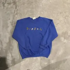 [古着]NORTHERN REFLECTIONS 青色トレーナー