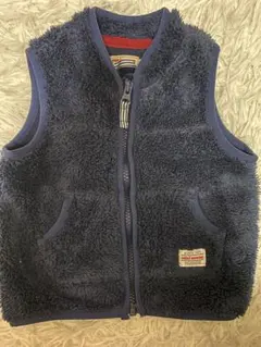 MIKI HOUSE フリースベスト 80 ネイビー