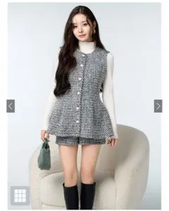 GRL フリージアツイードベスト(セットアップ商品⚠️ベストのみ⚠️)[pm479]