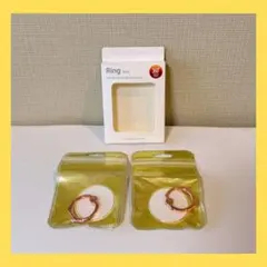 2個入り スマホリング 透明 薄型 ホールドリング 360回転 ローズゴールド