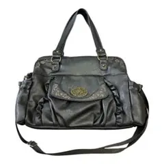 y2k axes femme 2way 8ポケット フリル 黒 トート A4のサムネイル