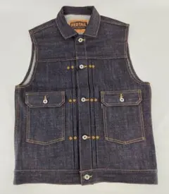 今だけ価格vise redtail デニムベストXL 即購入OK 全3色【RED TAiL/レッドテイル】「Cross Denim Vest ”3rd