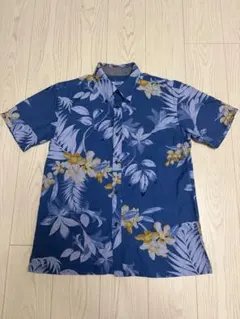 MAJUN / マジュン かりゆしウェア アロハシャツ Lサイズ 青花柄のサムネイル