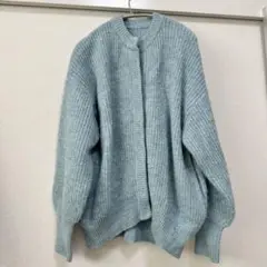 水色 カーディガン