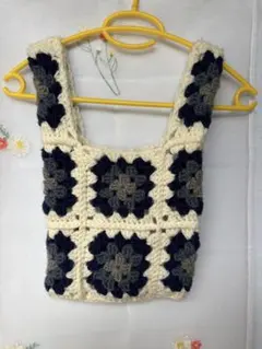 ハンドメイド グラニーバッグ モチーフ編み