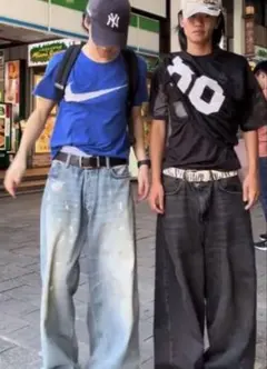 円堂守着用　90s 00s NIKEビックロゴ　tシャツ　ギザギザ　短丈　y2k