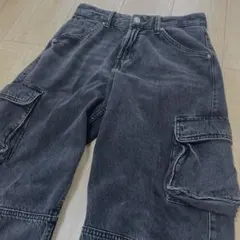 【ZARA】 ザラ カーゴパンツ ブラック バギーパンツ