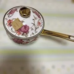 EJIRY Royalgrand 片手鍋 ホーロー 花柄　金色の取ってのサムネイル