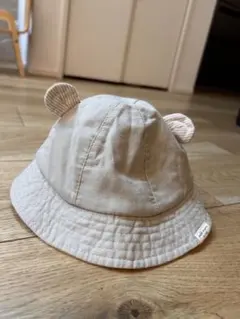 プティマイン　クマ耳付きベビー帽子