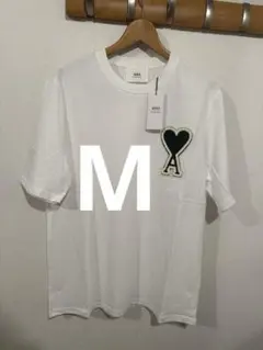 美品 AMI PARIS アミパリス ハートロゴ Tシャツ ホワイト サイズS