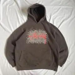 90s 00s old stussy パーカー　オールドステューシー　スウェット STUSSY N°4 赤 パーカー オールドストゥーシー スウェット 楽天