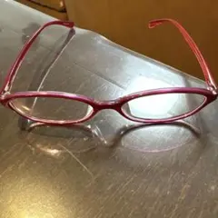 JIN パープル オーバルフレーム メガネ ストーン付き