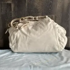 PAUL&JOE 美品 ショルダーバッグ レザー オフホワイト ハンドバッグ