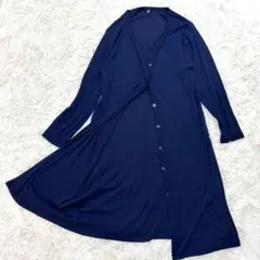 ✨XL✨UNIQLO ユニクロ　ロングカーディガン　ネイビー　ワンピース