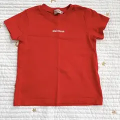 【キッズサイズ100】MIKI HOUSE 刺繍半袖Tシャツ レッドのサムネイル