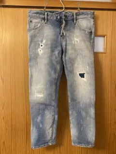 DSQUARED2 ダメージ加工 クロップドデニム 38