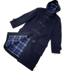 BURBERRY LONDON ダッフルコート　英国製　ネイビー　ノバチェック